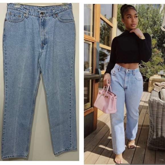 Vintage Levis Y2K Red Tab Straight Leg Mom Jeans Made in 1998 Tapered High Waist - Picture 6 of 17
